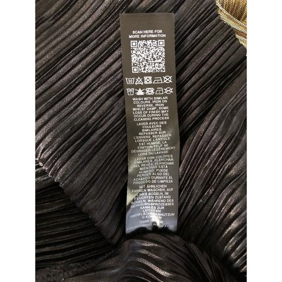 Topshop Metallic Plisse Dress Cut Out Halter Neck Evening Party Gold NWT 12 - Picture 9 of 10